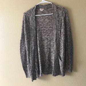 Brown cardigan sweater